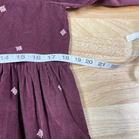 Madewell NWT Embroidered Corduroy Button-Front Mini Dress Size 10 Puff Sleeve - Picture 11 of 14